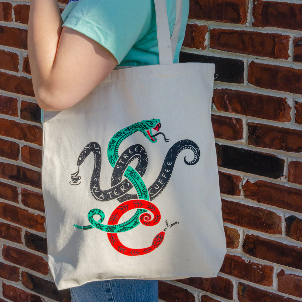 Snake Cup Canvas Tote Water Street Coffee