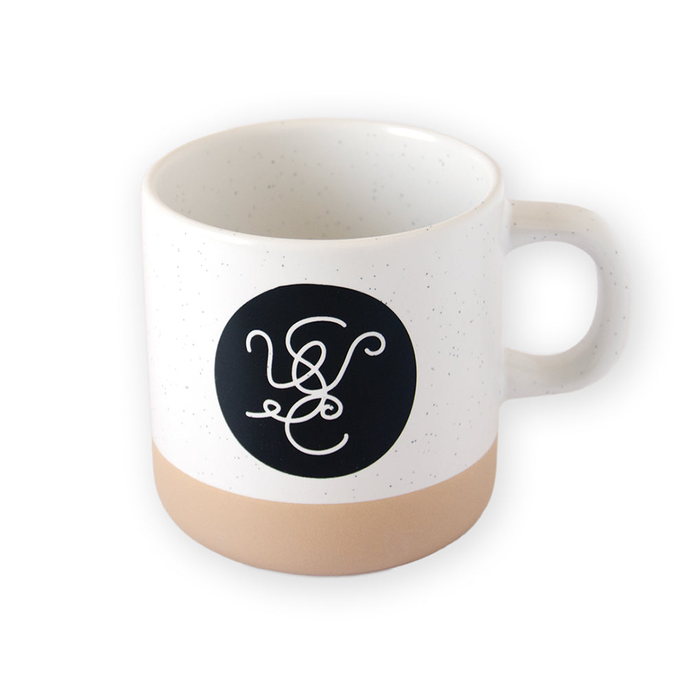 White mug with black WSC logo
