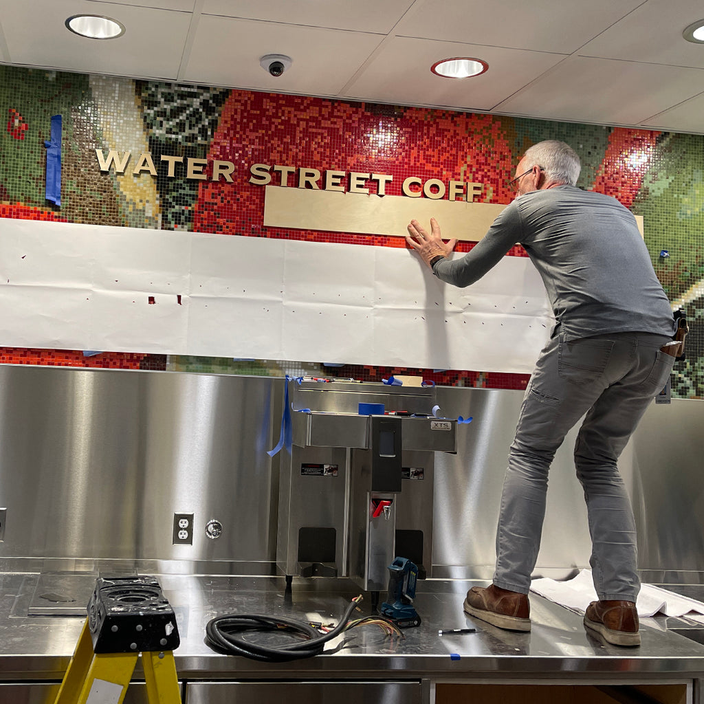 Water Street Coffee Joint-Bronson Café Sign Installation