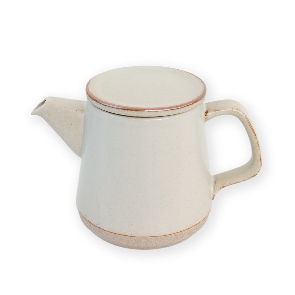 Light Gray Ceramic Teapot Open