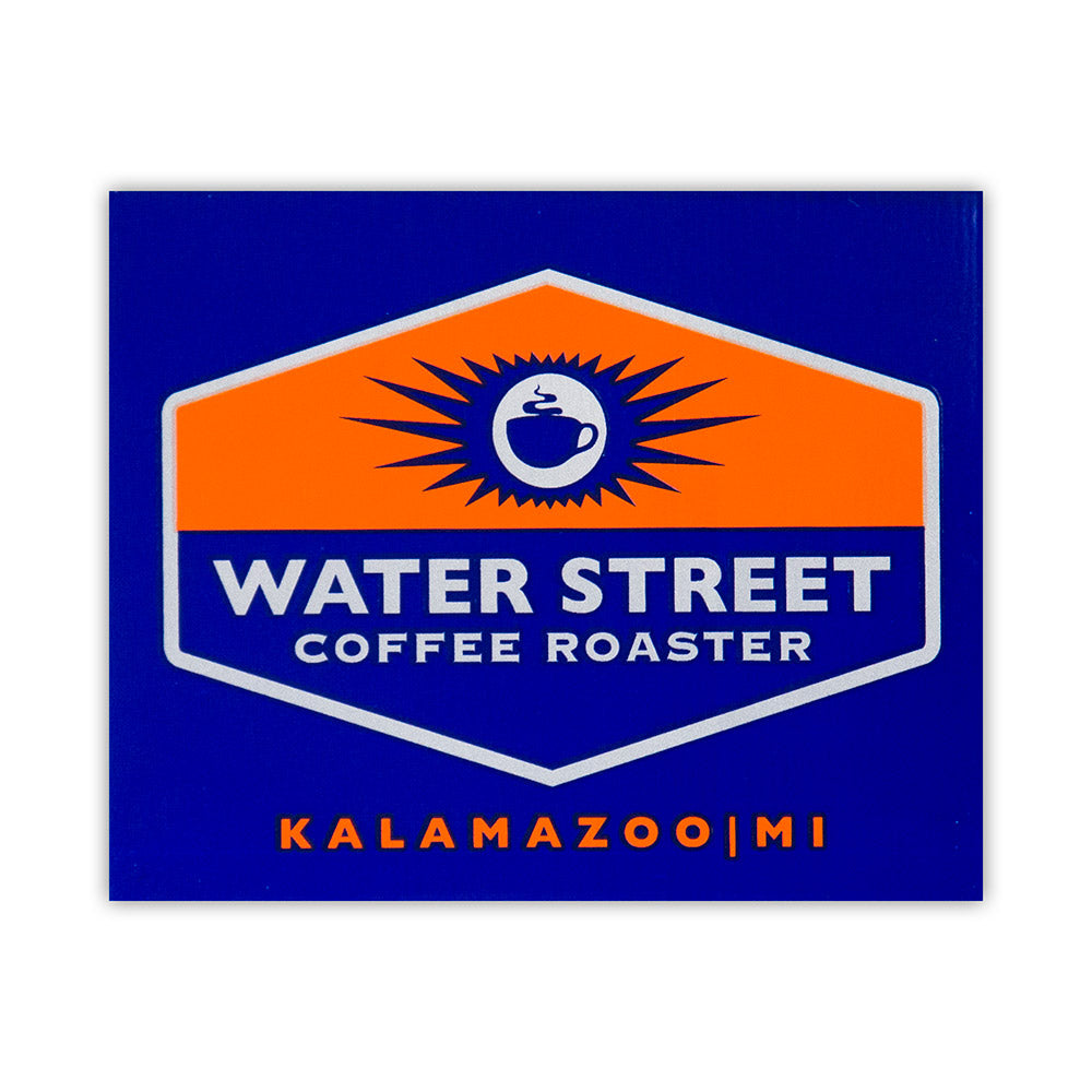 Water Street Coffee Roaster Shield Design Bumper Sticker